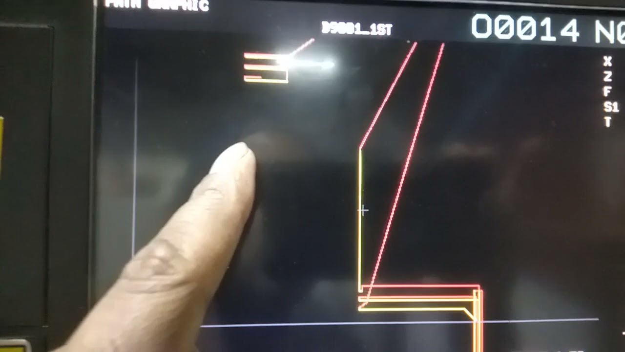 how to grap check cnc fanuc control with axis lock....# cnc fanuc simulation (video lesson)