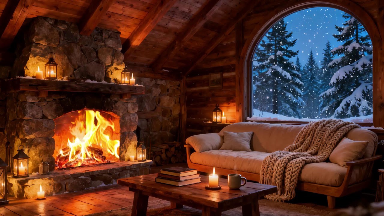 Nothing To Worry About… Cozy Winter Fireplace