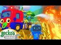 Fire in The Field! Baby Truck to the Rescue | Gecko&#39;s Garage | Truck Cartoons For Children