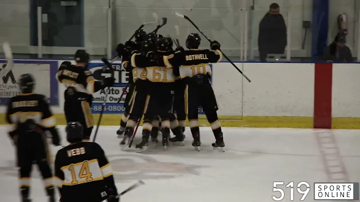 Luke Della Croce scores the overtime winner for the Waterloo Wolves