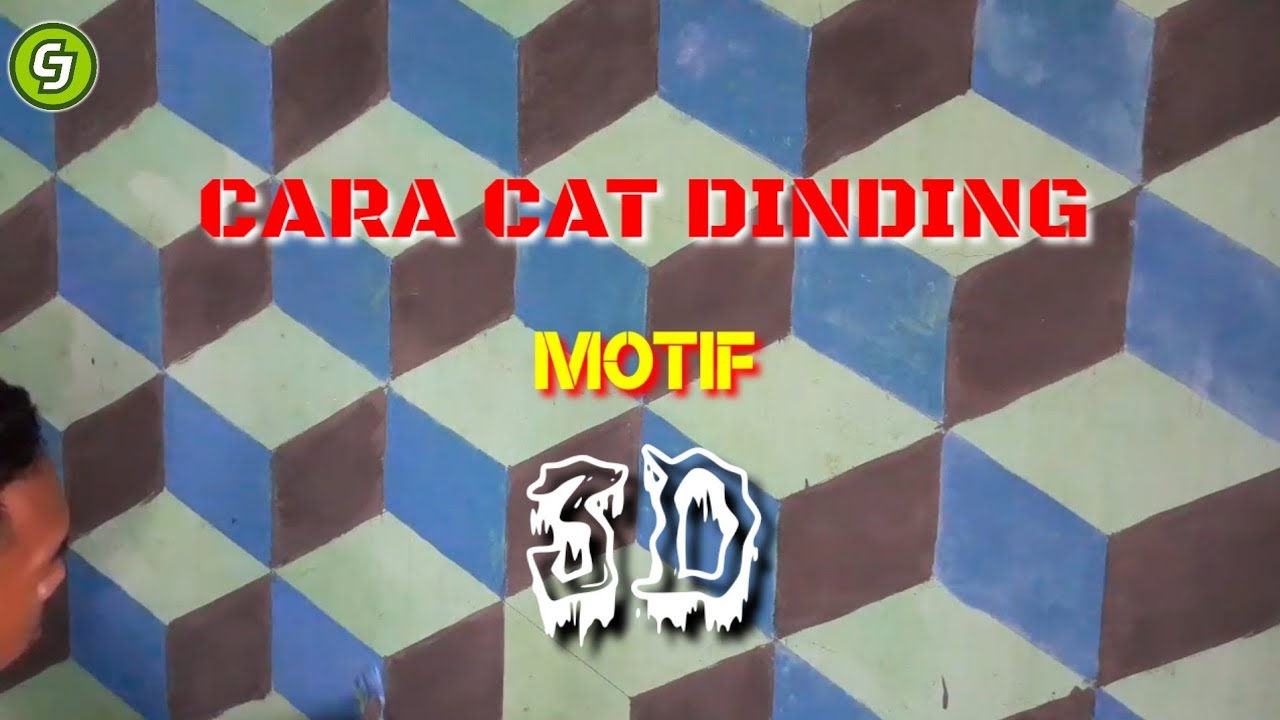  CARA  MEMBUAT  MOTIF  CAT  DINDING  3D 3D WALL PAINTING 