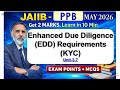 Enhanced Due Deligence   -KYC JAIIB-PPB May 26Get 2 Marks in 10 Min Exam MCQs #S95