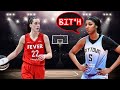 Caitlin clark beats angel reese infront of tyrese haliburton