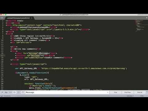 09 AWS Lambda配合DynamoDB和S3构建一个交互式动态网站