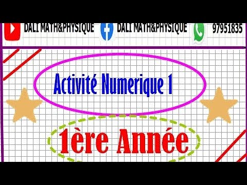 Actvité Numérique 1 (COURS)