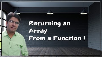 Return an array from a function in C