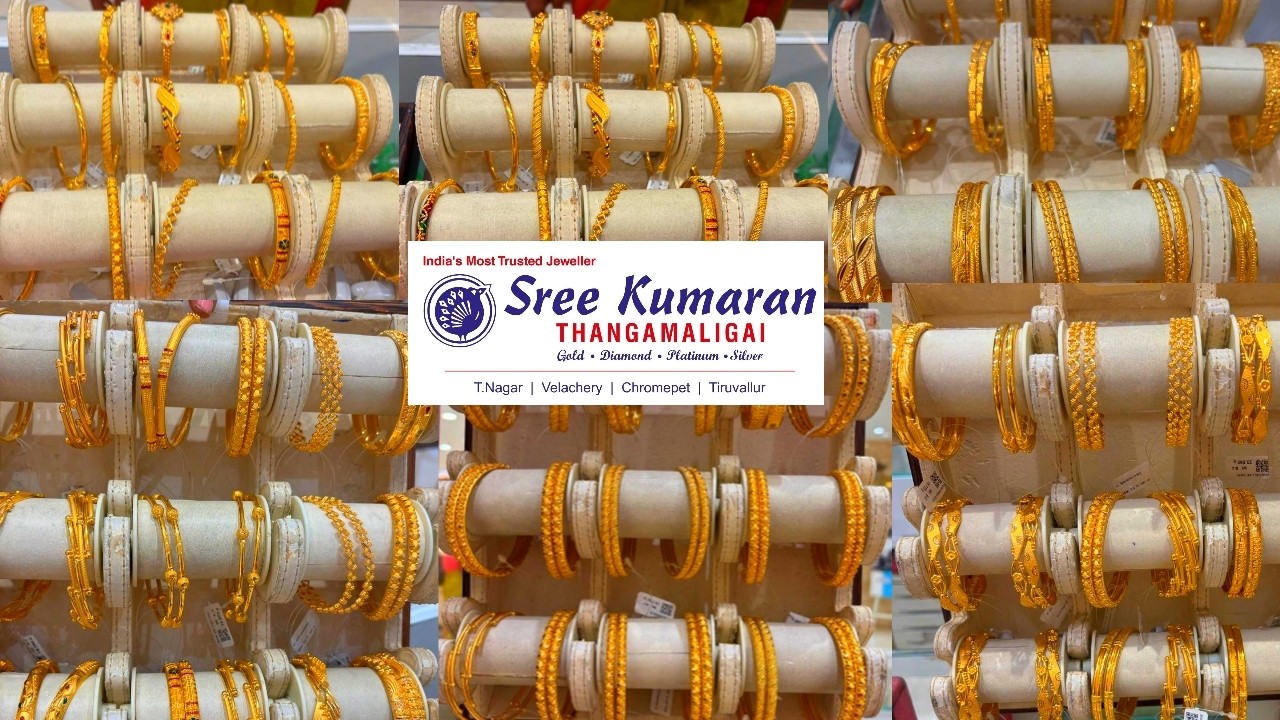 T Nagar Sree Kumaran Thangamaligai 8GOnwards Pair&Single Bangle Collections|Bombay fancy|Dubai fancy