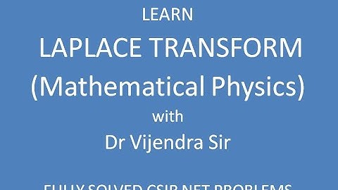 Laplace Transform CSIR NET Physics #laplacetransform #csirnet #csirnetphysics #iitjam #iitjamphysics