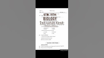Std 11 Biology | Unit Test 1 Question Paper 2025 | HSC Maharashtra Board | Simply Anshika