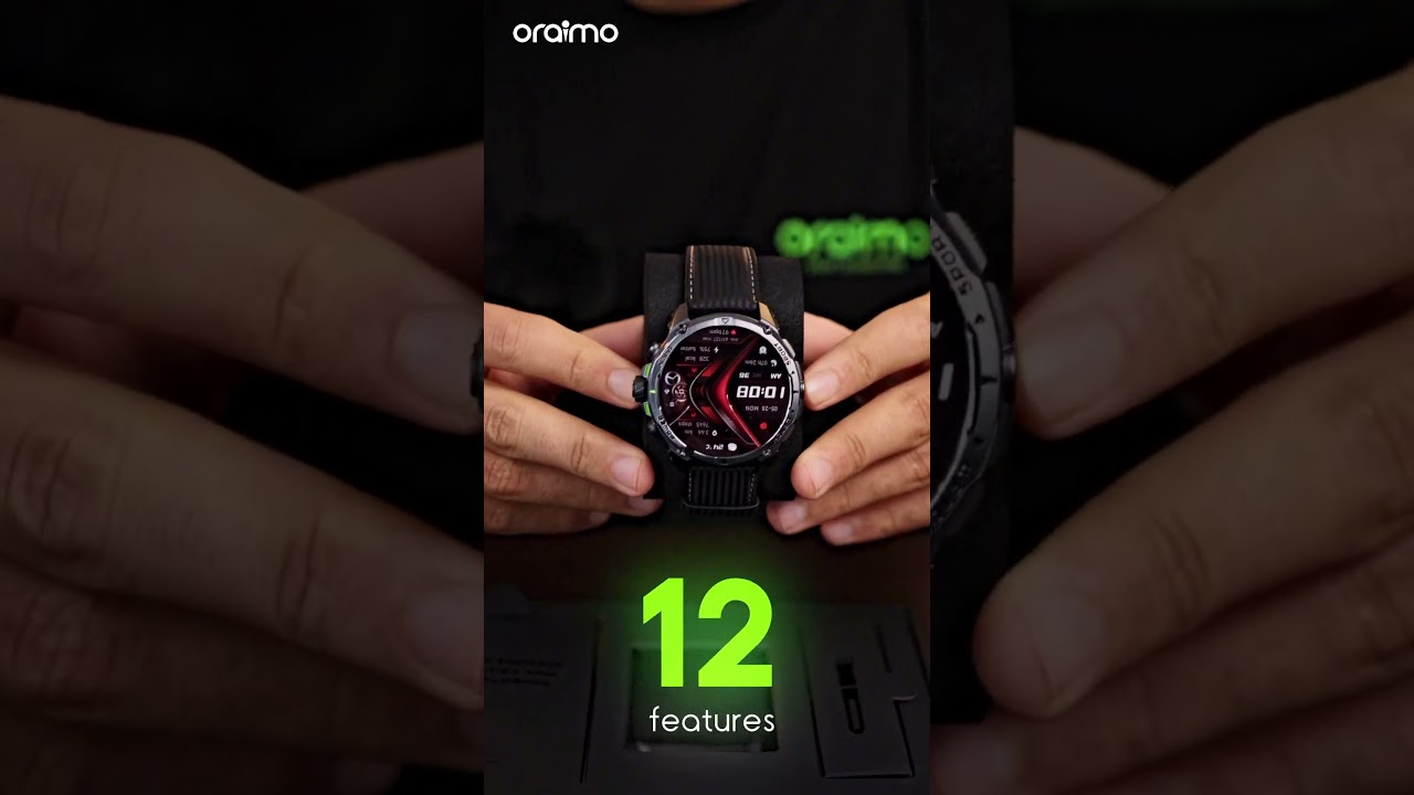Oraimo Watch Gt 1.43" Amoled 3atm GPS 2 Replaceable Straps
