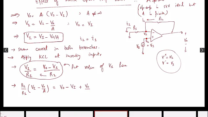 Chapter_2: Lecture7-Non-inverting configuration, Effect of Finite Open loop gain, Voltage Follower