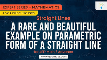 A rare and beautiful examples on Parametric Form of a Straight Line | JEE | Mathematics - TG Campus