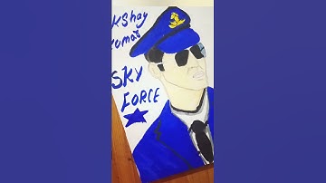 How to draw the  SKY FORCE ❤️💯🇮🇳🧑‍✈️✈️ Akshy Kumar# Short video # Drawing ❤️