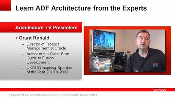 This is ADF Architecture TV