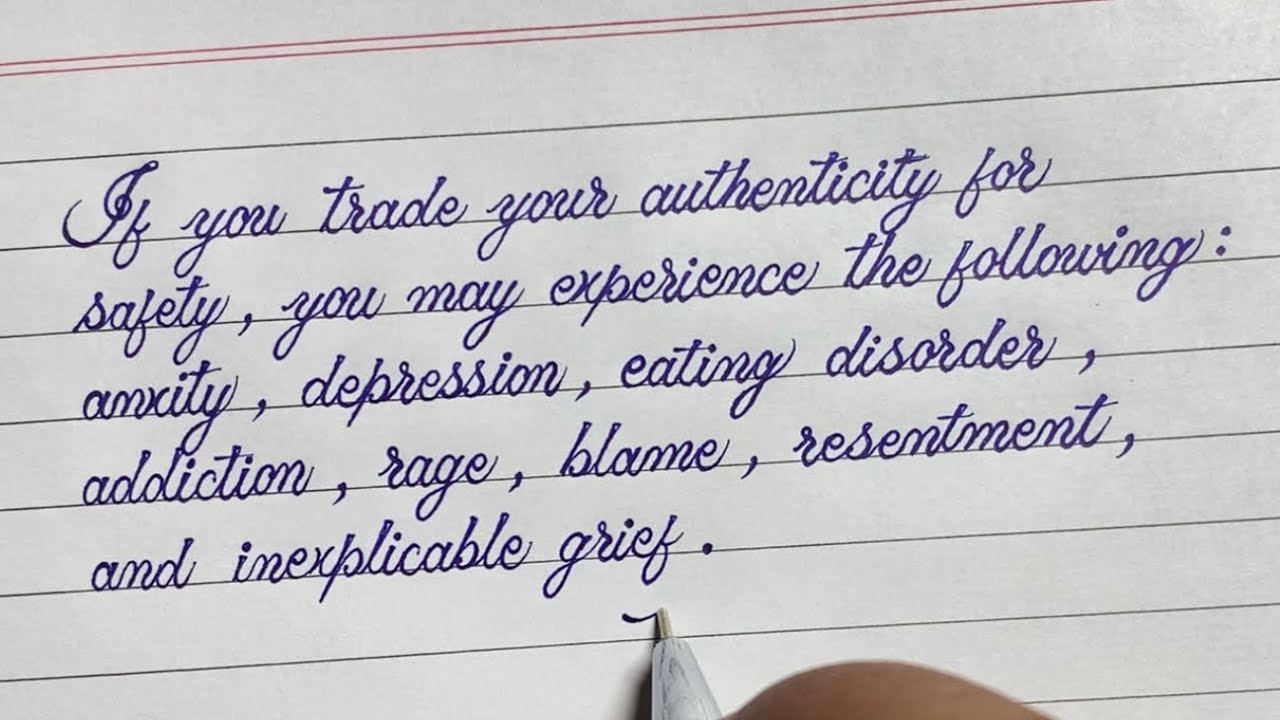 Calligraphy Handwriting With Ball Point Pen - YouTube