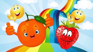 Изучаем цвета - фрукты и овощи.Развивающее видео для малышей 0+
