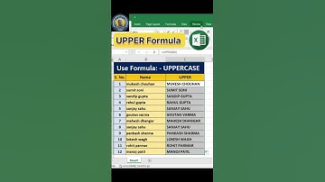 👌UPPER Formula in Excel💥@ShivajiComputerInstitute#excelformula#excel#shortvideo#formulatricks#viral