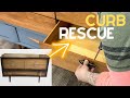 Mid Century CURBSIDE RESCUE || Incredible Furniture Flip