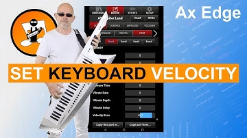 How to set the keyboard velocity sensitivity on the Roland Ax Edge