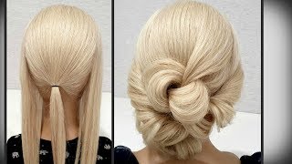 Прическа сделана Только из РЕЗИНОК. Быстрая Прическа. Hairstyle Only from rubber bands for hair