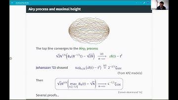 8th PRCM: Daniel Remenik, Non-intersecting Brownian motions with outliers, KPZ and random matrices