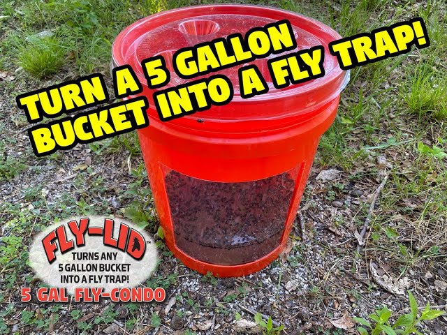 5 Gallon Bucked Fly-Condo™ - Turn any 5 gallon bucket into a Fly Trap - Fly  Lid