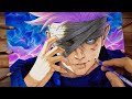 Tutorial SATORU GOJO Semirealista Paso a Paso | Colores Escolares | Esteban Art's