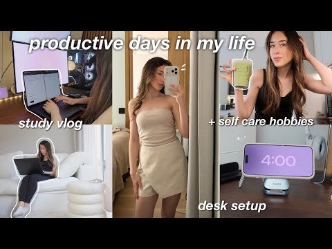 study vlog 💻 productive days in my life, preparing for exam & self care