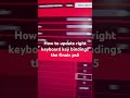 How to update right keyboard key bindings the finals ps5