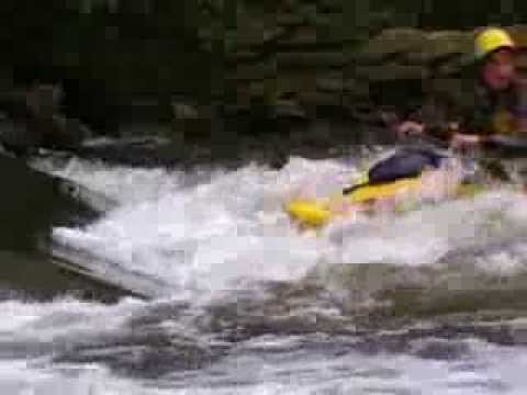 Kayak Freestyle training on the Erft river in Germany 30th april 2008. Riders: - Bas Horstink - Tom van Kalmthout - Gillian Walchenbach