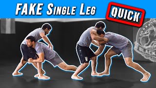 Fake Single Leg to Double Leg takedown. - Quick Breakdown