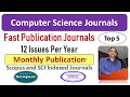 5 best computer science scopus  sci journals  fast publication journals rapidpublicationcomputer