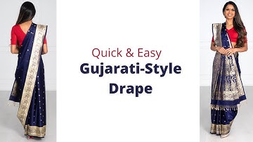Gujarati Drape | How to wear Saree for Beginners | Easy Saree Draping Tutorial | Tia Bhuva