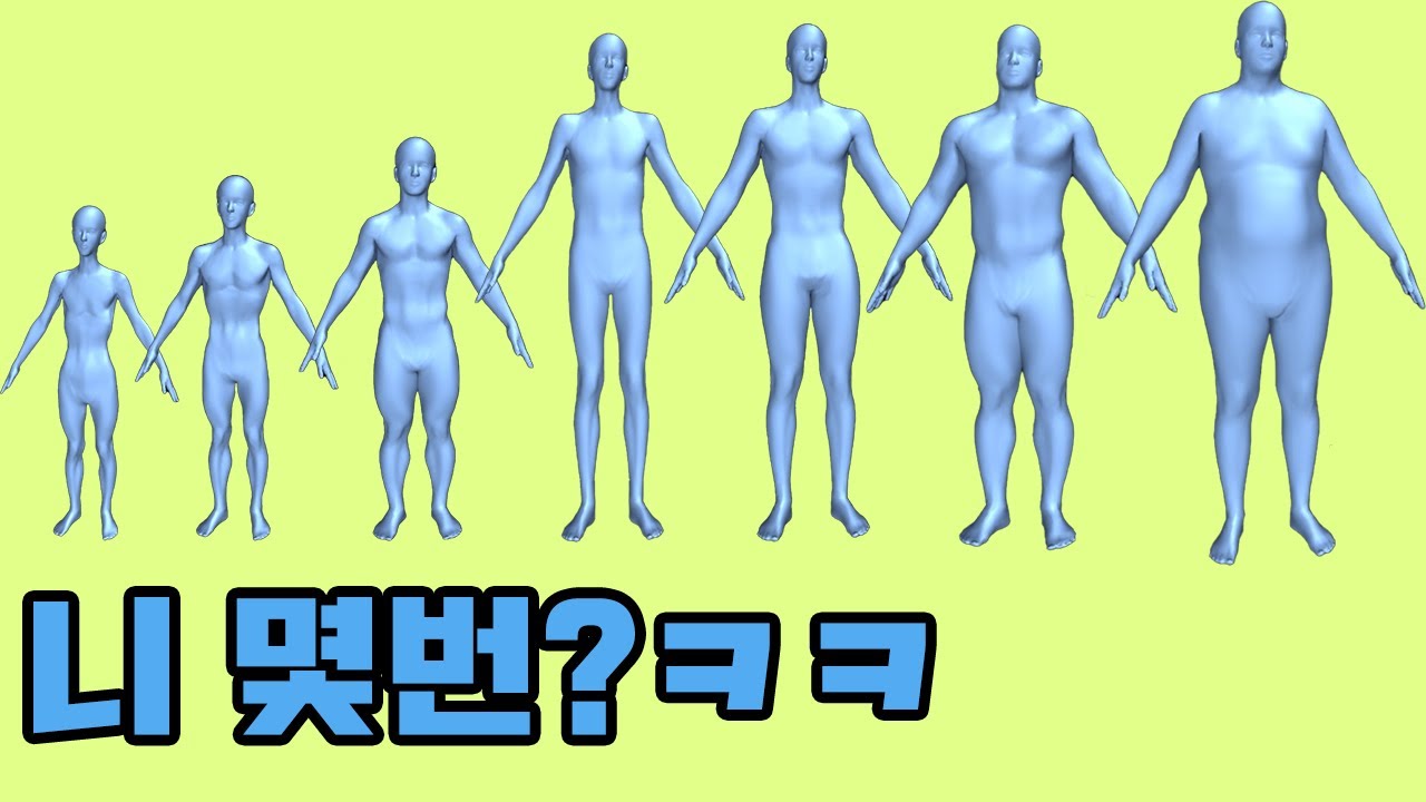 남자체형 별 특징 분석