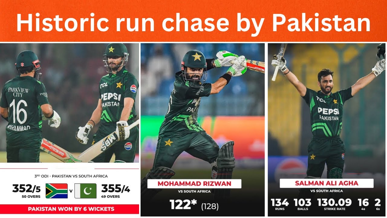 Rizwan & Agha’s Epic Centuries Power Pakistan to Record Chase vs South ...
