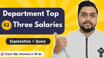 Department Top Three Salaries | Leetcode 185 | Crack SQL Interviews in 50 Qs  #mysql #leetcode