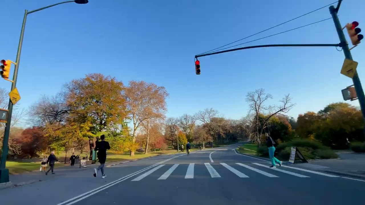 🚴 💨 Sunny Morning Ride Central Park Manhattan New York [No Commentary] 4K 60FPS 🚴 💨