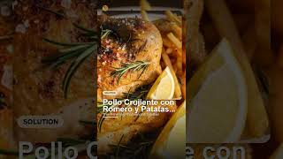 Pollo Crujiente con Romero y Patatas: Receta Fácil en una Bandeja #shorts