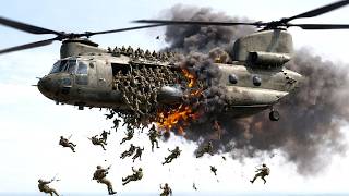 13 Minutes Ago! Six US CH-47D Helicopters Carrying 800 US Generals Destroyed by Russia