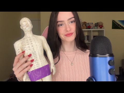 ASMR acupuncture doll massage (tapping & scratching) 💜
