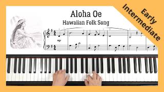 Aloha ʻOe – Beautiful Hawaiian Song | Early Intermediate Piano   Sheet Music 🌺