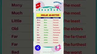 Adjective/ Irregular Adjective #shorts# English vocabulary/ Spoken English/ English Grammar