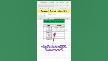 Convert Dates to Months in Excel | Advanced Excel Formula #excel #excelformula #exceltips