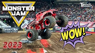 Monster jam 🔥Huge trucks turning over in New Jersey on MetLive stadium 😳