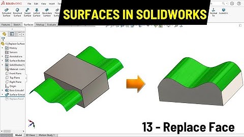Replace Face in SOLIDWORKS | Surface Modeling