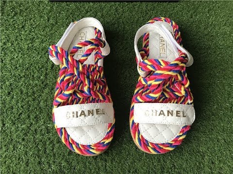 chanel cord sandals 2019