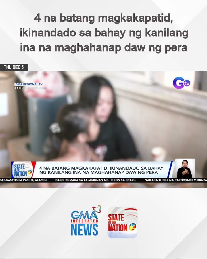 4 na batang magkakapatid, ikinandado sa bahay ng kanilang ina na maghahanap daw ng pera | SONA