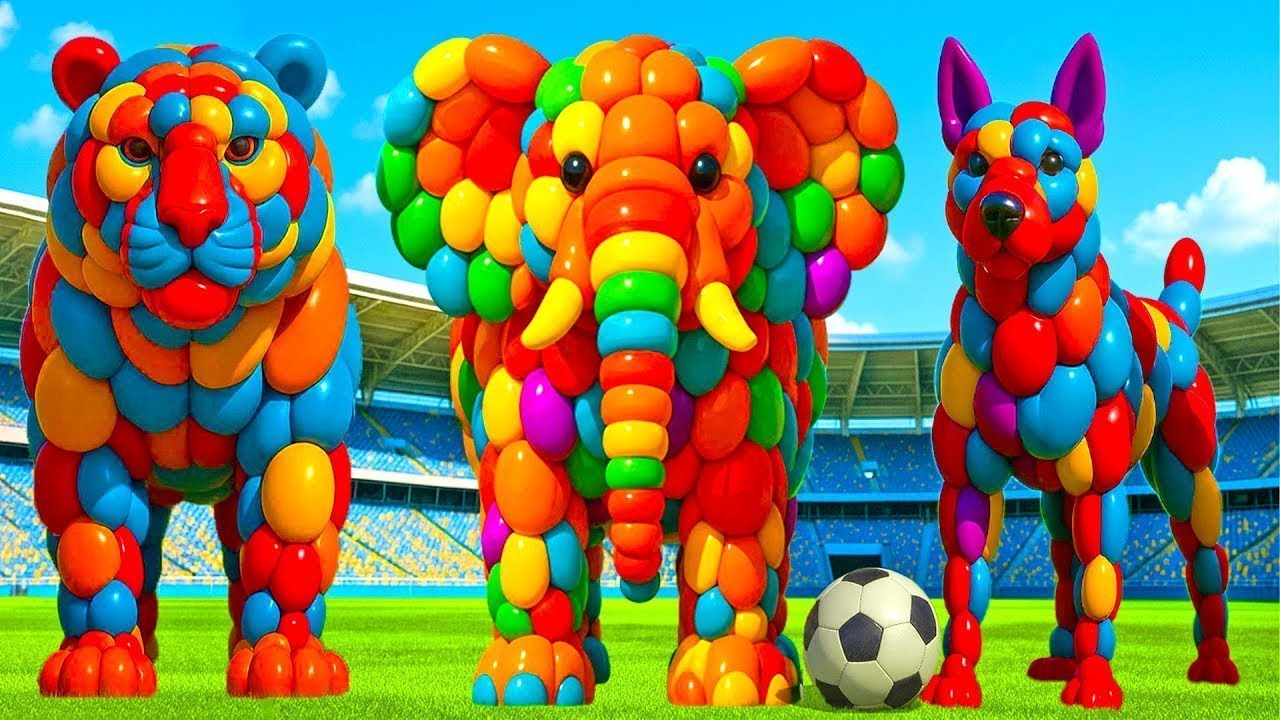 The mascot vibrato assistant JCB and Tractor on the football field is popular, co-produced, creative