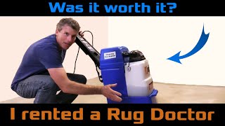 Before and After Carpet Cleaning with a Rug Doctor Rental