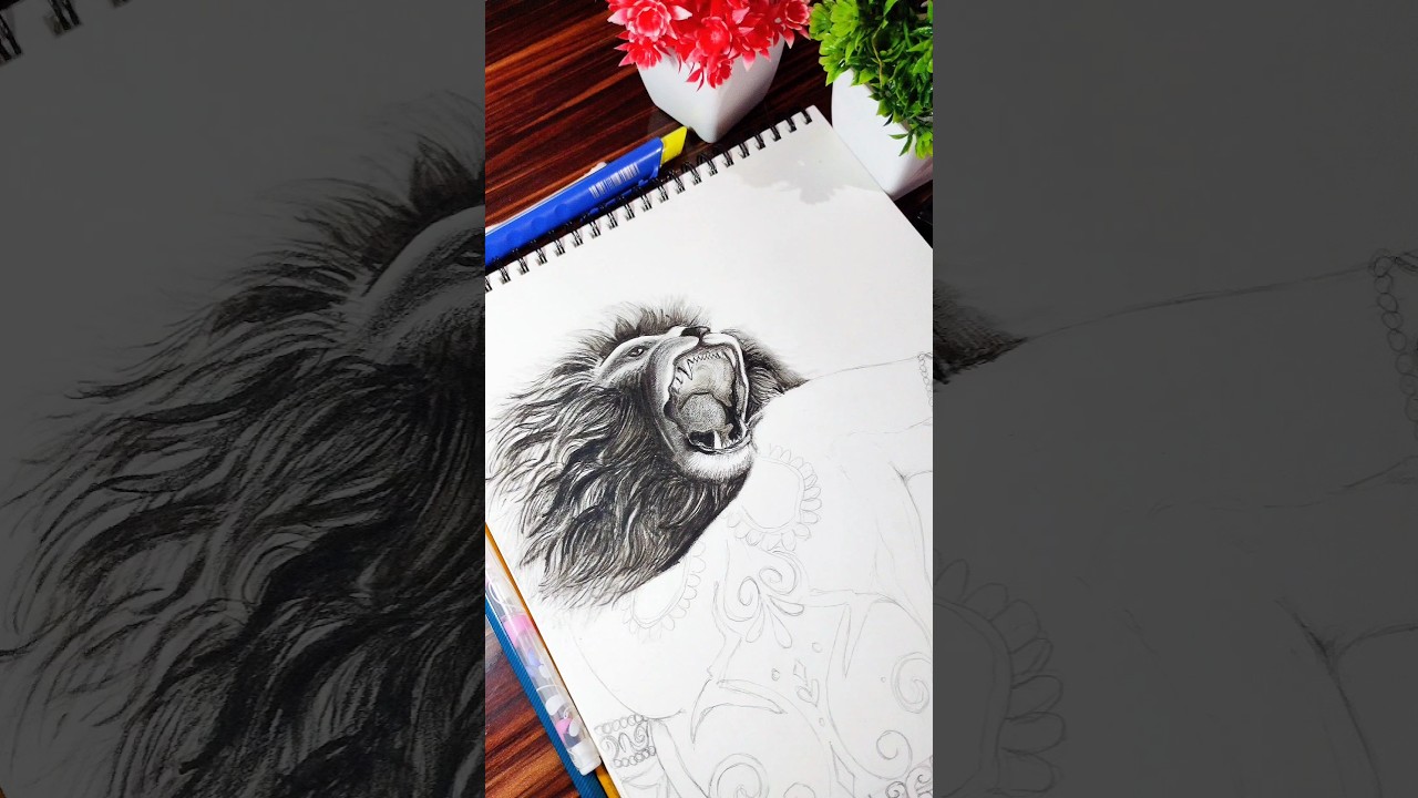 🔥Mahavatar Narasimha Face Drawing ✨ part 3 🔥Fierce Roar! | Mythology Art 